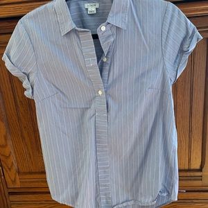 J Crew 3/4 button short sleeve blouse